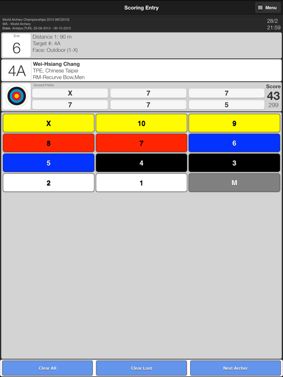 Screenshot #5 pour Ianseo Scorekeeper
