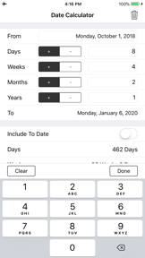 Date and Time Calculator Pro screenshot