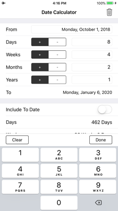 Date and Time Calculator Pro screenshot 2