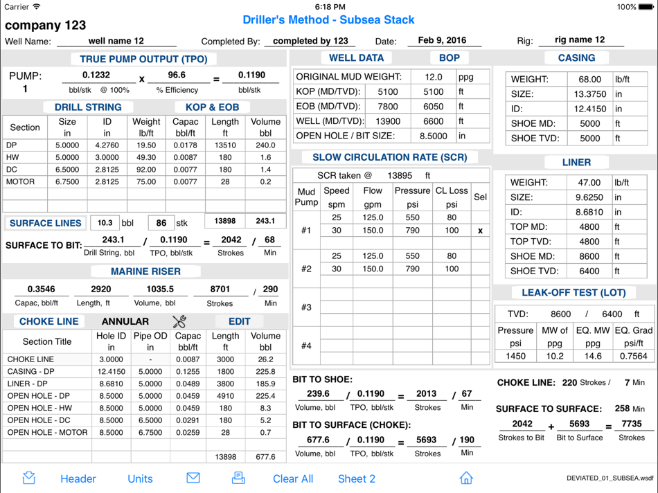 #2. Driller's Method Worksheets (iOS) 由: Carlos Moura