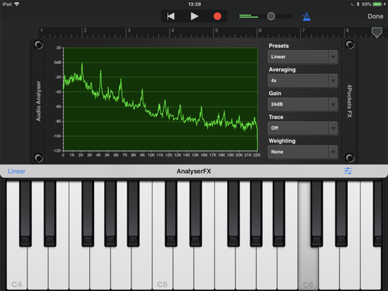 Analyser & Tuner AUv3 Plugin iPad app afbeelding 2