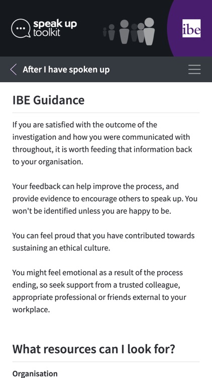 IBE: Speak Up Toolkit