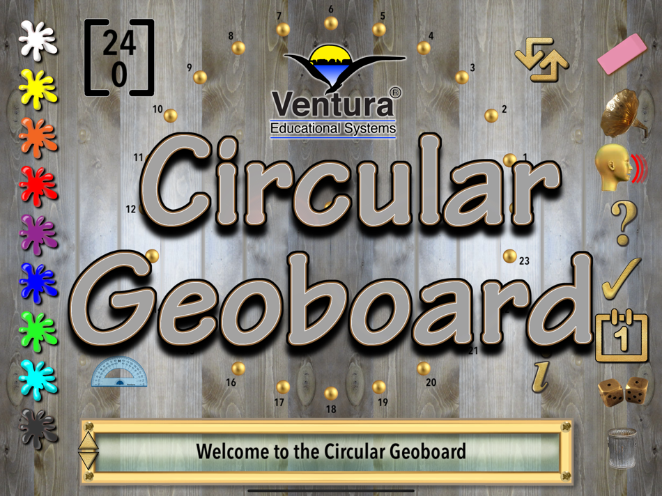 #1. Circular Geoboard (iOS) 由: Ventura Educational Systems