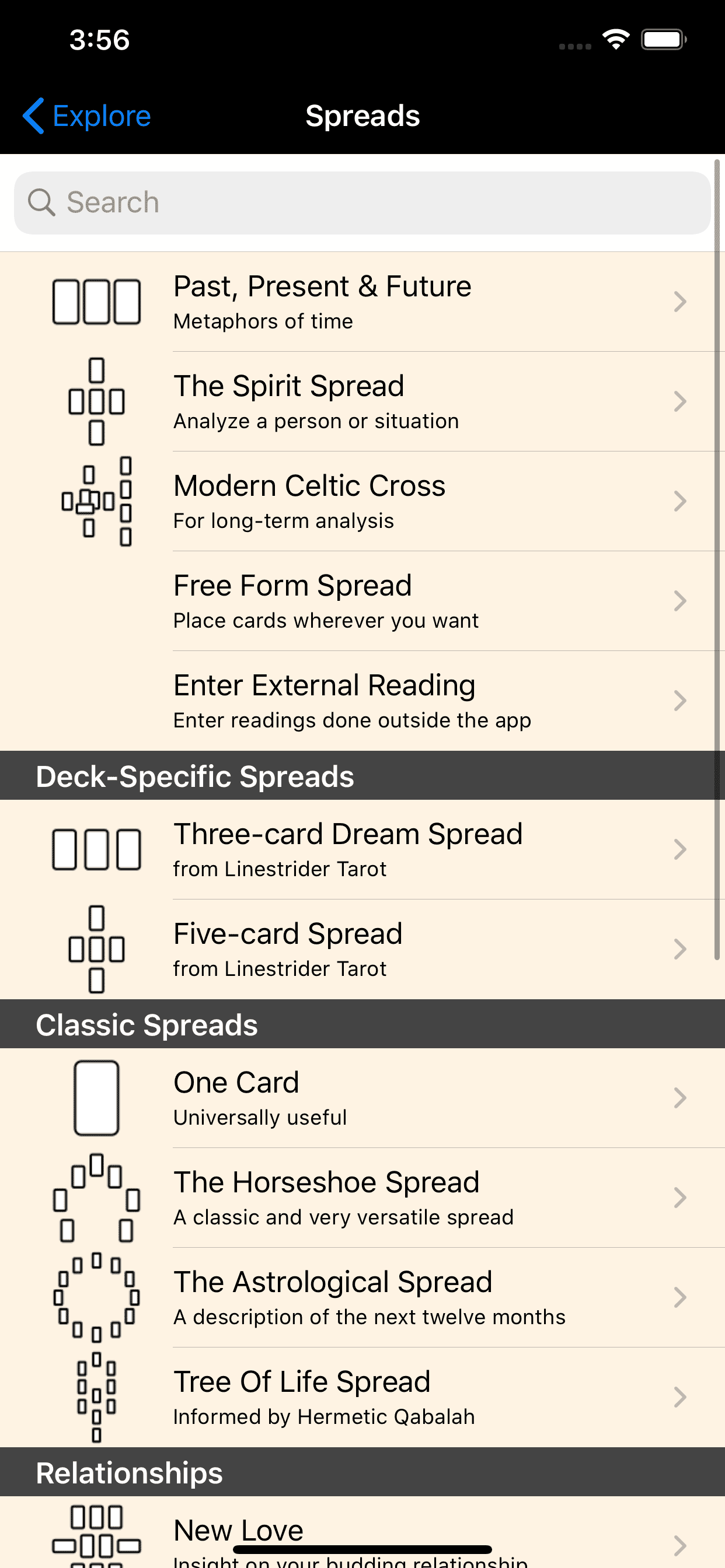 Linestrider Tarot screenshot 3