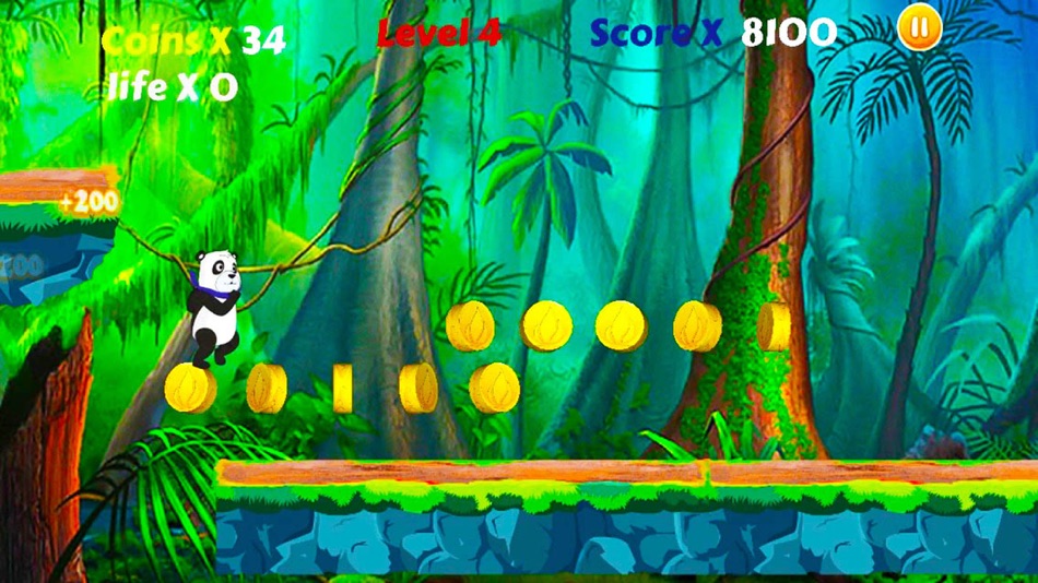 #3. Panda Ninja Run in Jungle (iOS) Podle: MUHAMMAD PARWANA
