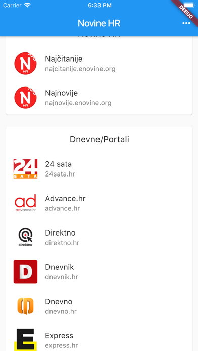 Screenshot #1 pour Novine HR