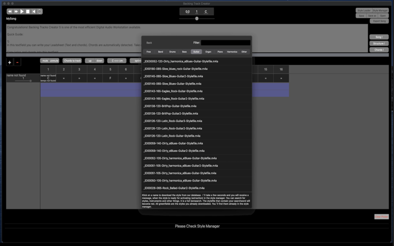 Backing Track Stylecreator screenshot 2