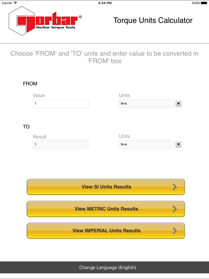 #2. Torque Unit Calculator (iOS) 来自: Norbar