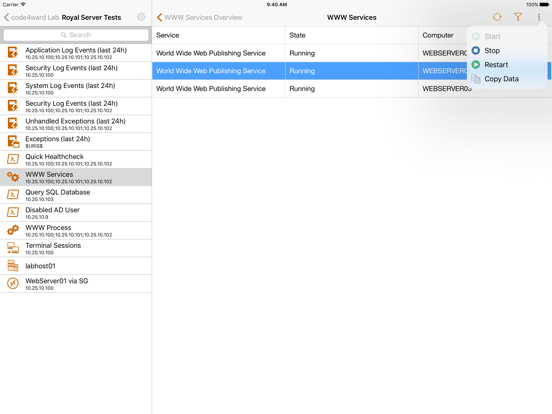 Royal TSi iPad app afbeelding 3