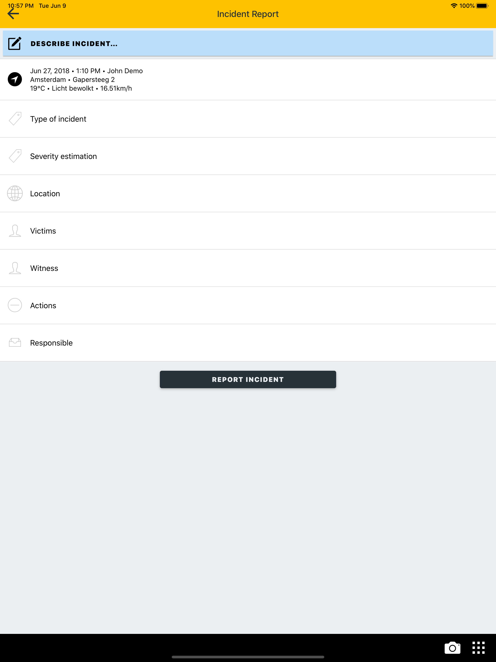 Incident reporting & followup screenshot 9