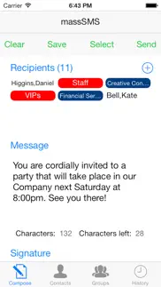 bulk sms text message pro iphone screenshot 1