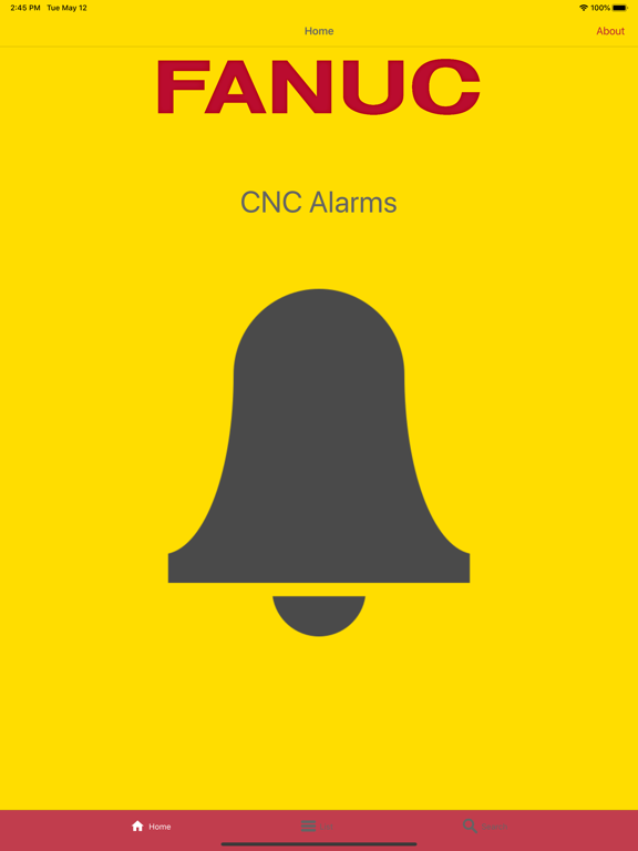 CNC Alarm Tool iPad screenshot 1 - Reference app