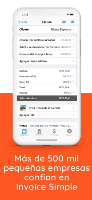 Captura de Pantalla 4 Factura Simple iphone
