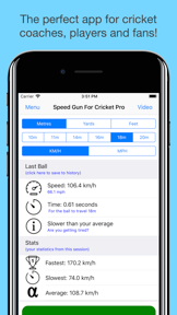Speed Gun For Cricket screenshot