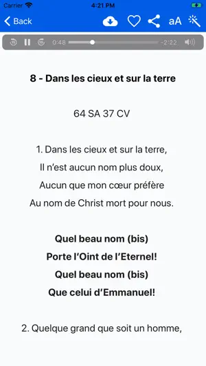 Chants D'Esperance Tunes screenshot 3