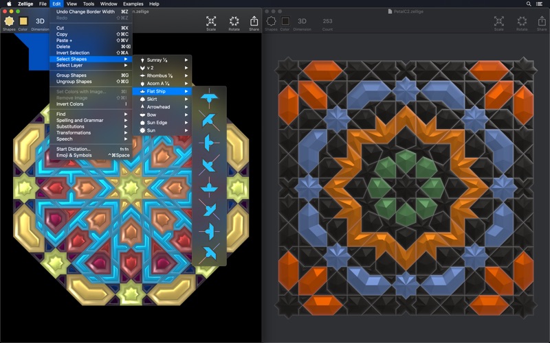Zellige Polygon Mosaic Design screenshot