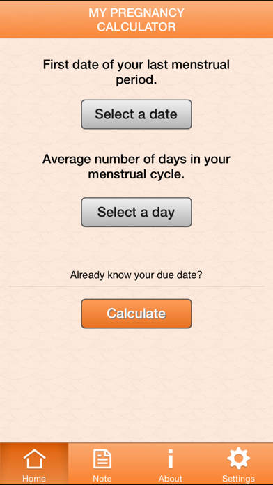 My Pregnancy Calculator Screenshot