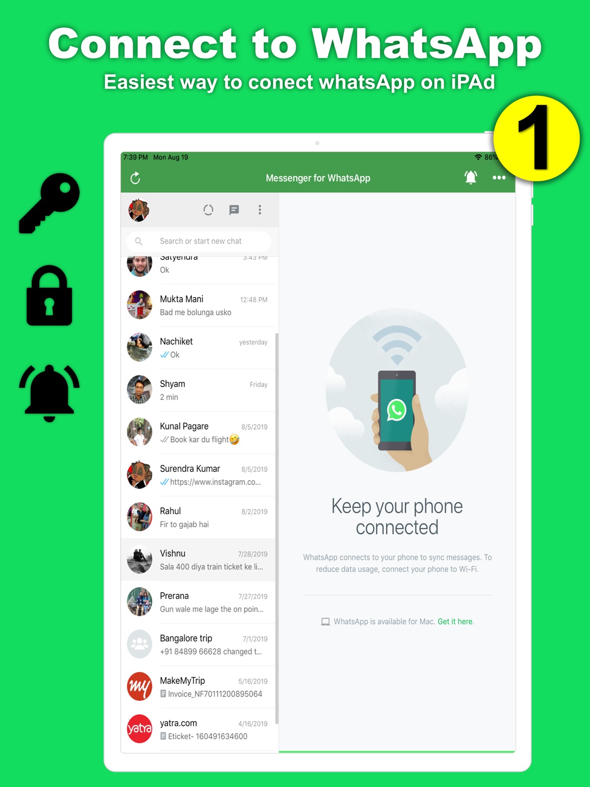 Messenger for Web ++ ipad screenshot 1