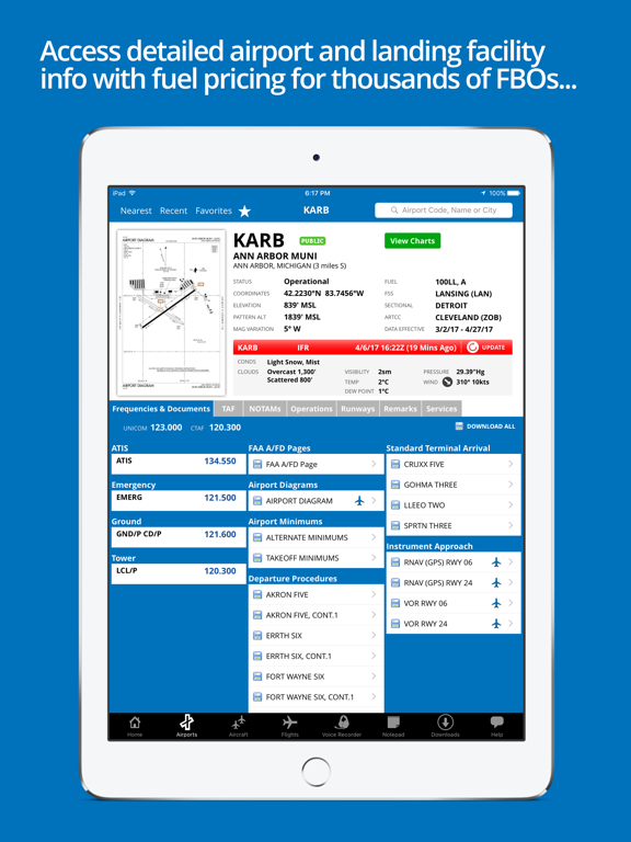iFlightPlanner iPad screenshot 3 - Weather app
