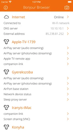 Service Browser screenshot 1