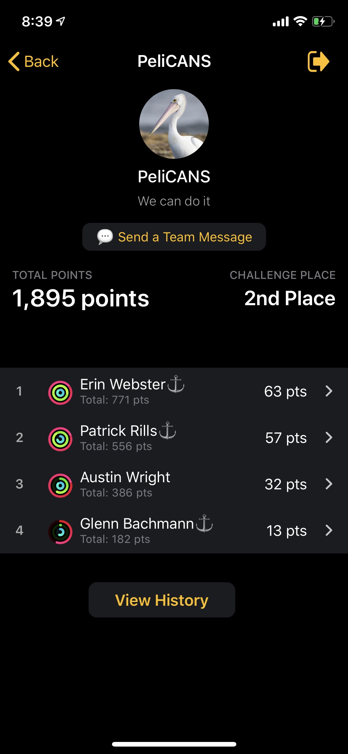 Screenshot do app Challenges - Compete, Get Fit