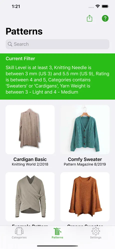 Knitting Patterns Full