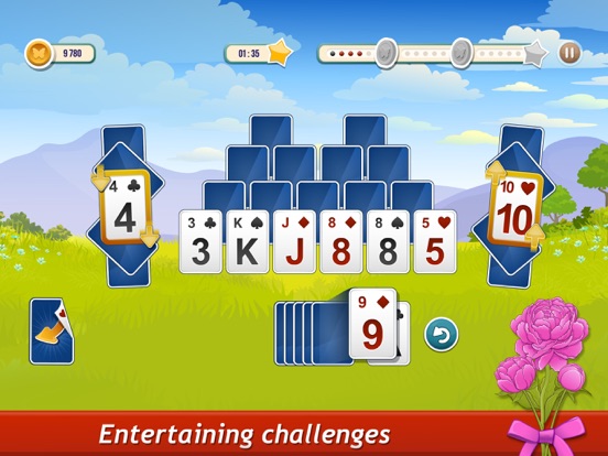 Solitaire TriPeaks Rose Garden iPad screenshot 6 - Games app