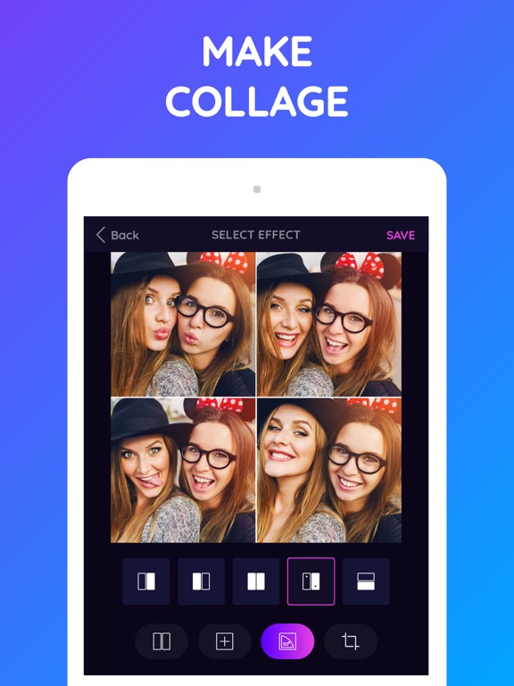 Photo Flipper - Mirror Collage iPad screenshot 4 - Photo & Video app
