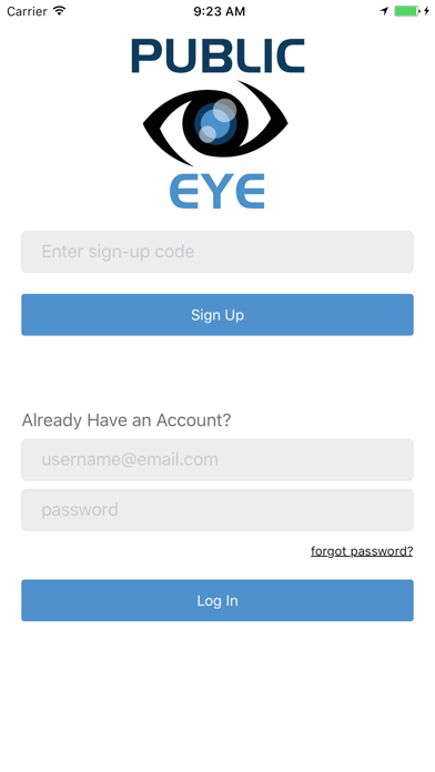 Screenshot #1 pour Public Eye - See it, Report it