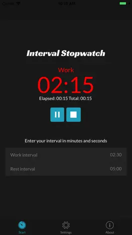Game screenshot Interval Stopwatch Timer apk