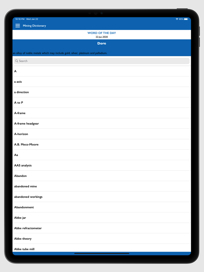 Mining Dictionary Pro