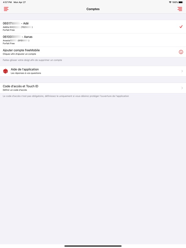 Mon Compte Pour Free Mobile Dans L App Store