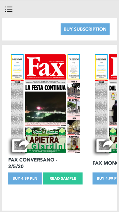 Fax Settimanale Screenshot