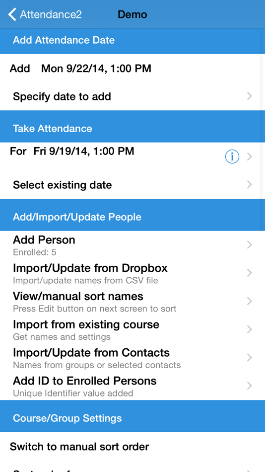 #2. Attendance2 (iOS) 由: David M. Reed Software
