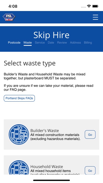 Portland Stone Skip Ordering