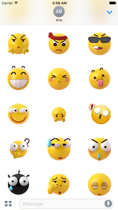 Animated New 3D Emoticon Emoji screenshot 3