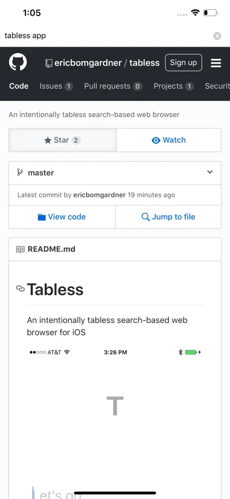 Tabless