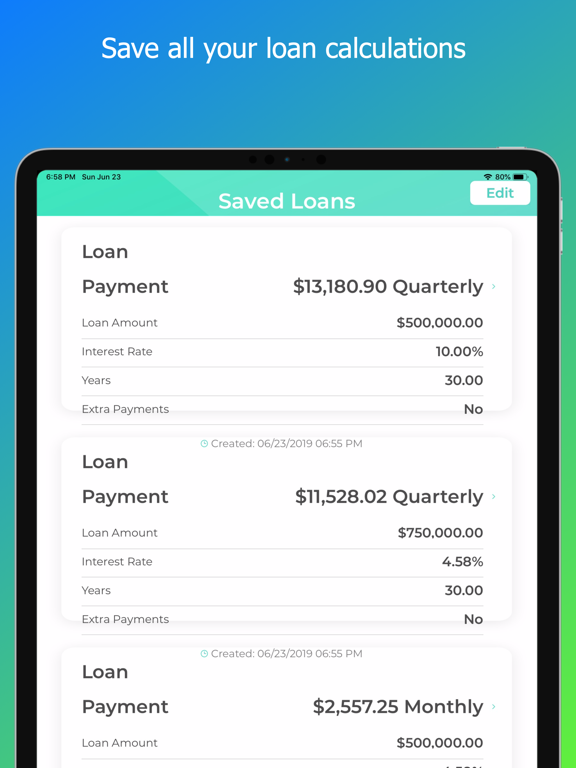 Screenshot #4 for Loan Calculator Professional