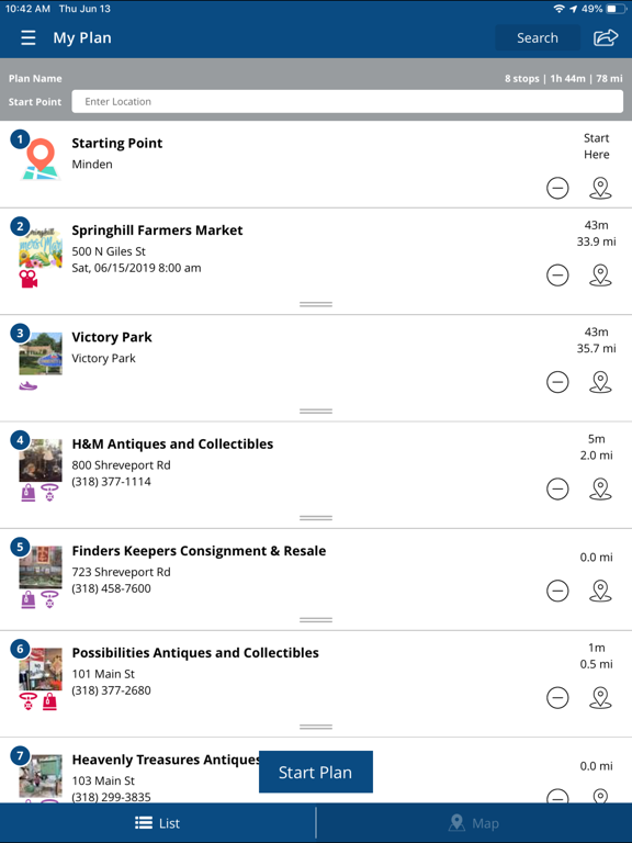 Visit Webster Parish! iPad screenshot 7 - Travel app