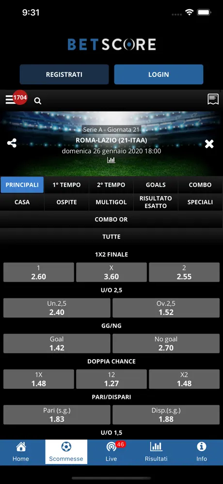 Betscore Scommesse