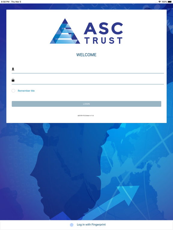 ASC Trust iPad screenshot 1 - Finance app