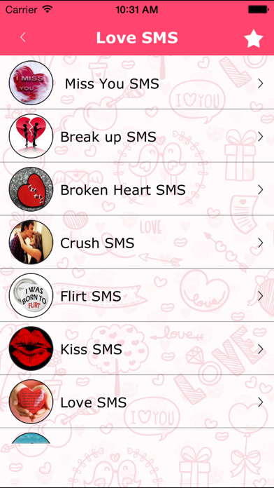Screenshot #2 pour Beautiful Love SMS and Likee