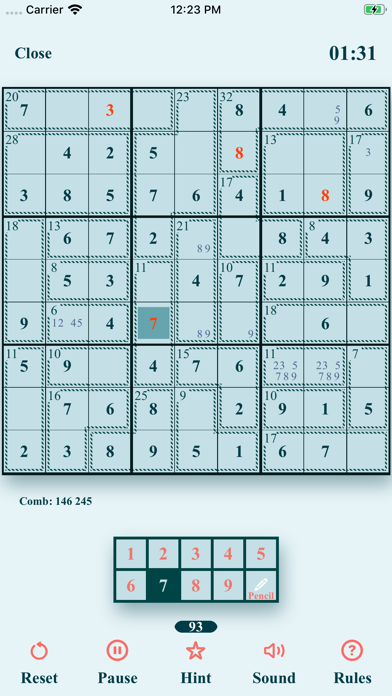 Killer Sudoku Challenge Screenshot
