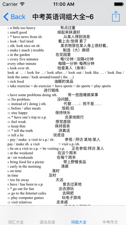 中考英语复习大全-词汇|语法|词组|作文