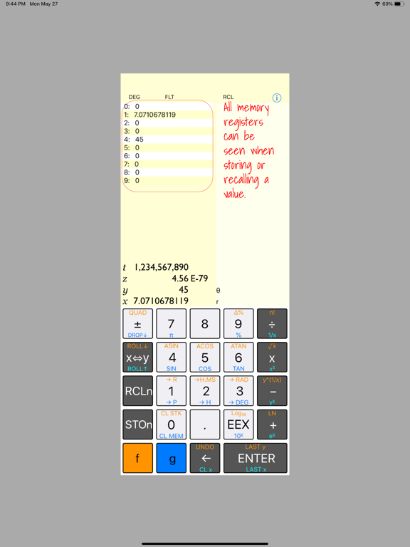 No Equal RPN Calculator iPad screenshot 3 - Utilities app