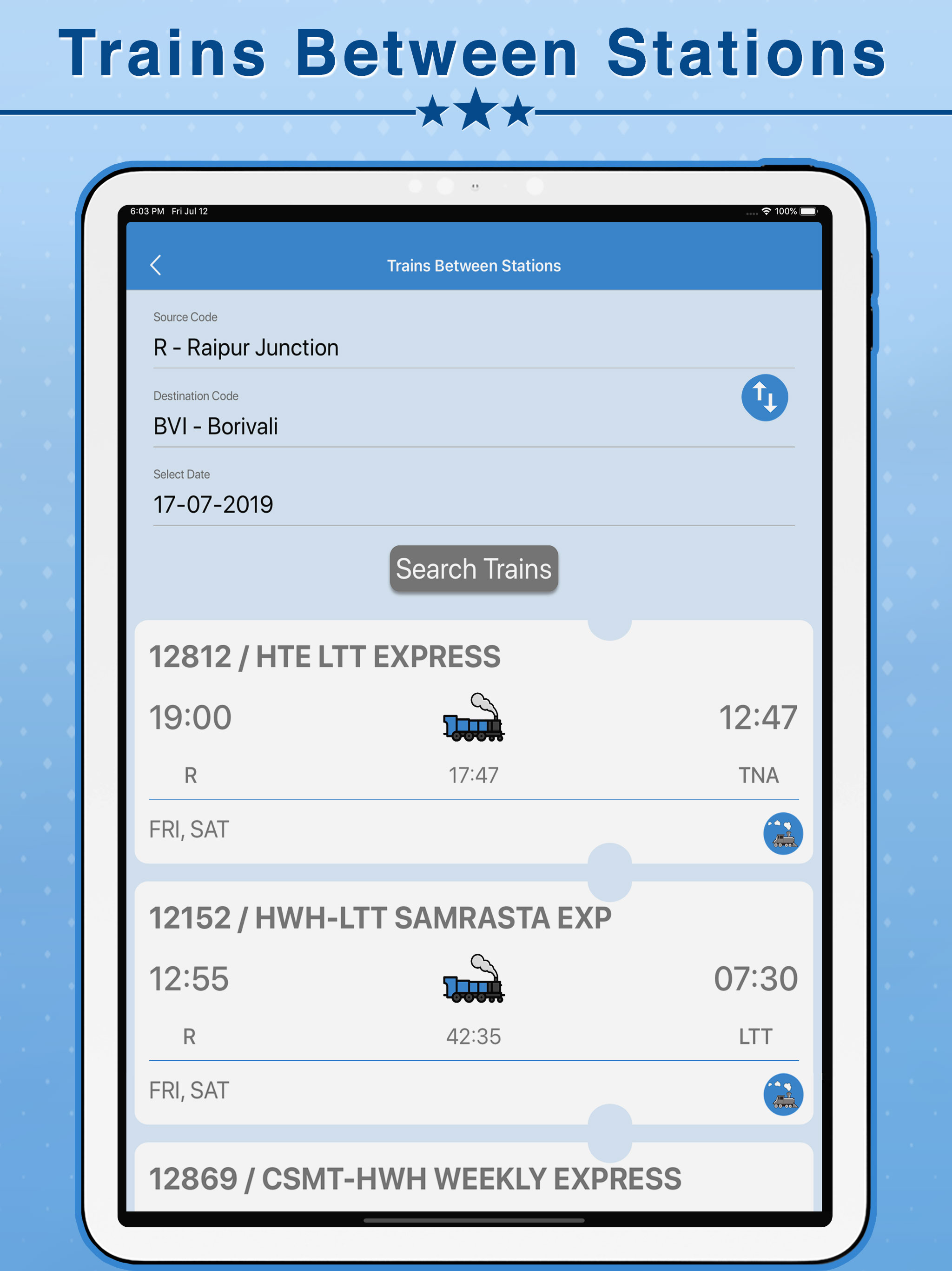 Indian Rail Info & PNR Status