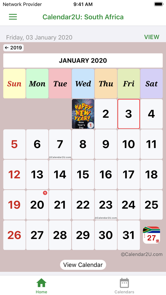 S.Africa Calendar 2020 - 2021 App for iPhone - Free ...