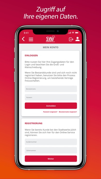 Stadtwerke Jülich Screenshot