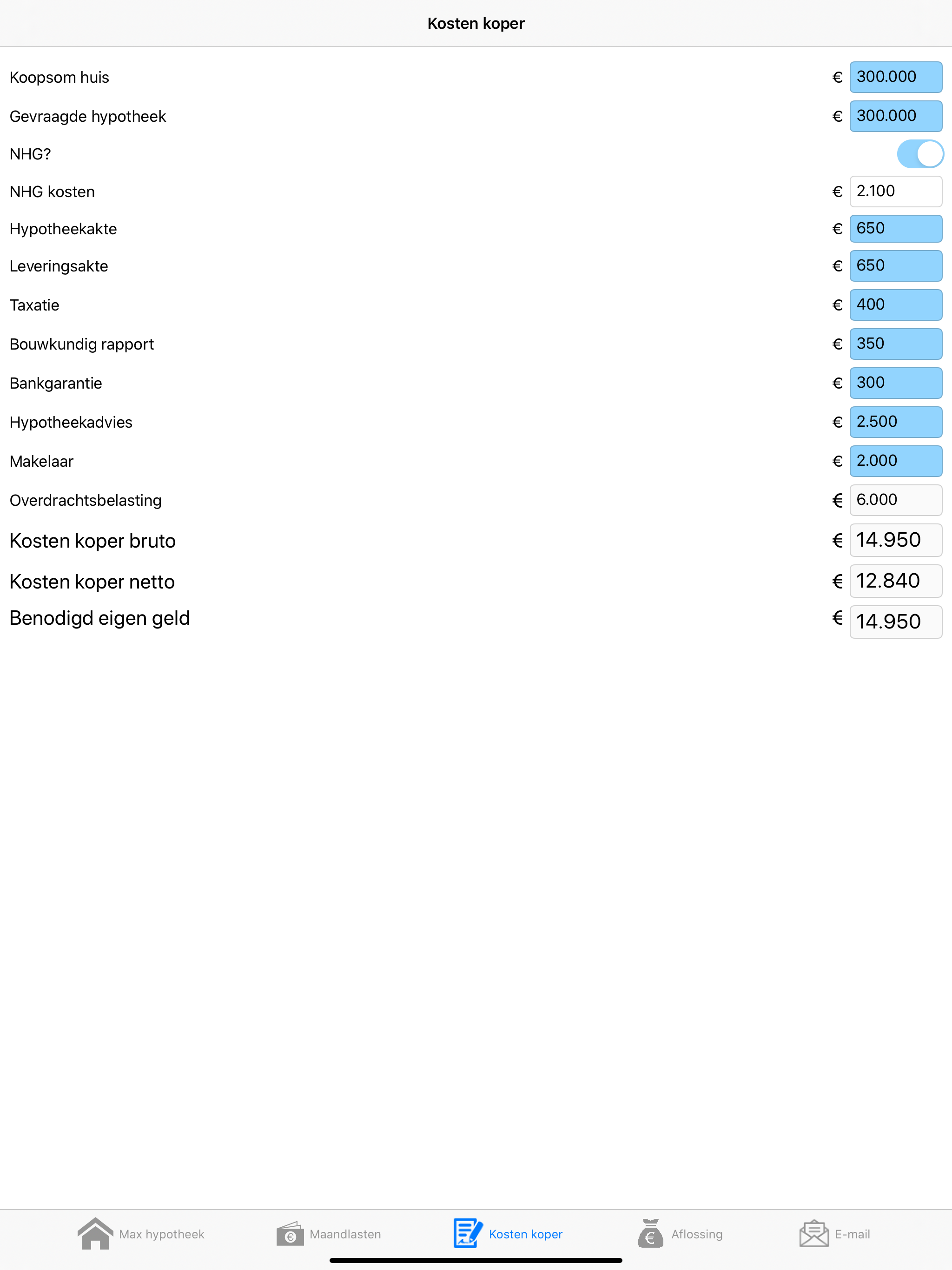 Hypotheek Calculator Pro