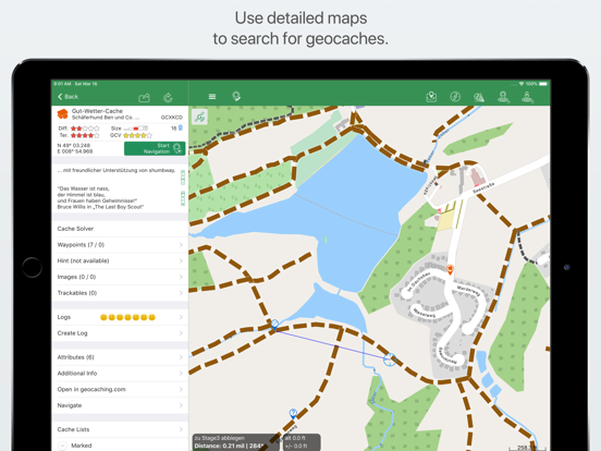 Looking4Cache Lite iPad app afbeelding 3